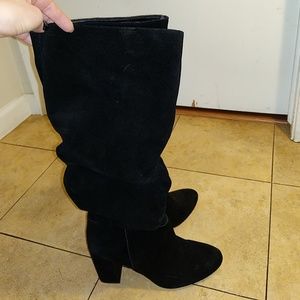Suede tall boots